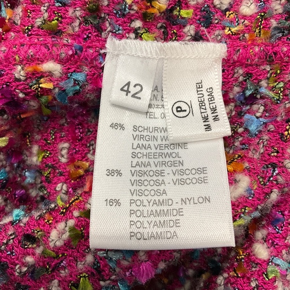 ESCADA PINK MULTI BOUCLE KNIT JACKET - Picture 6 of 6